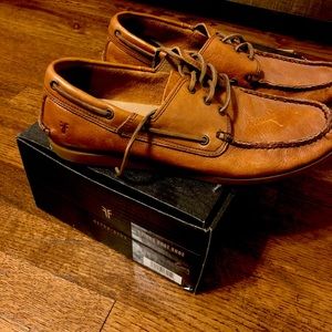 New Frye Brown Men’s Loafers Boat Shoes